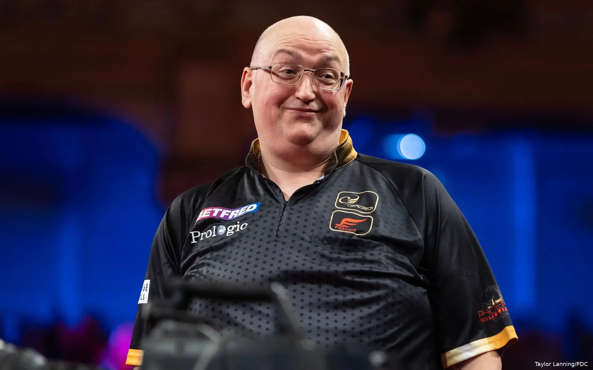 Andrew Gilding op het podium