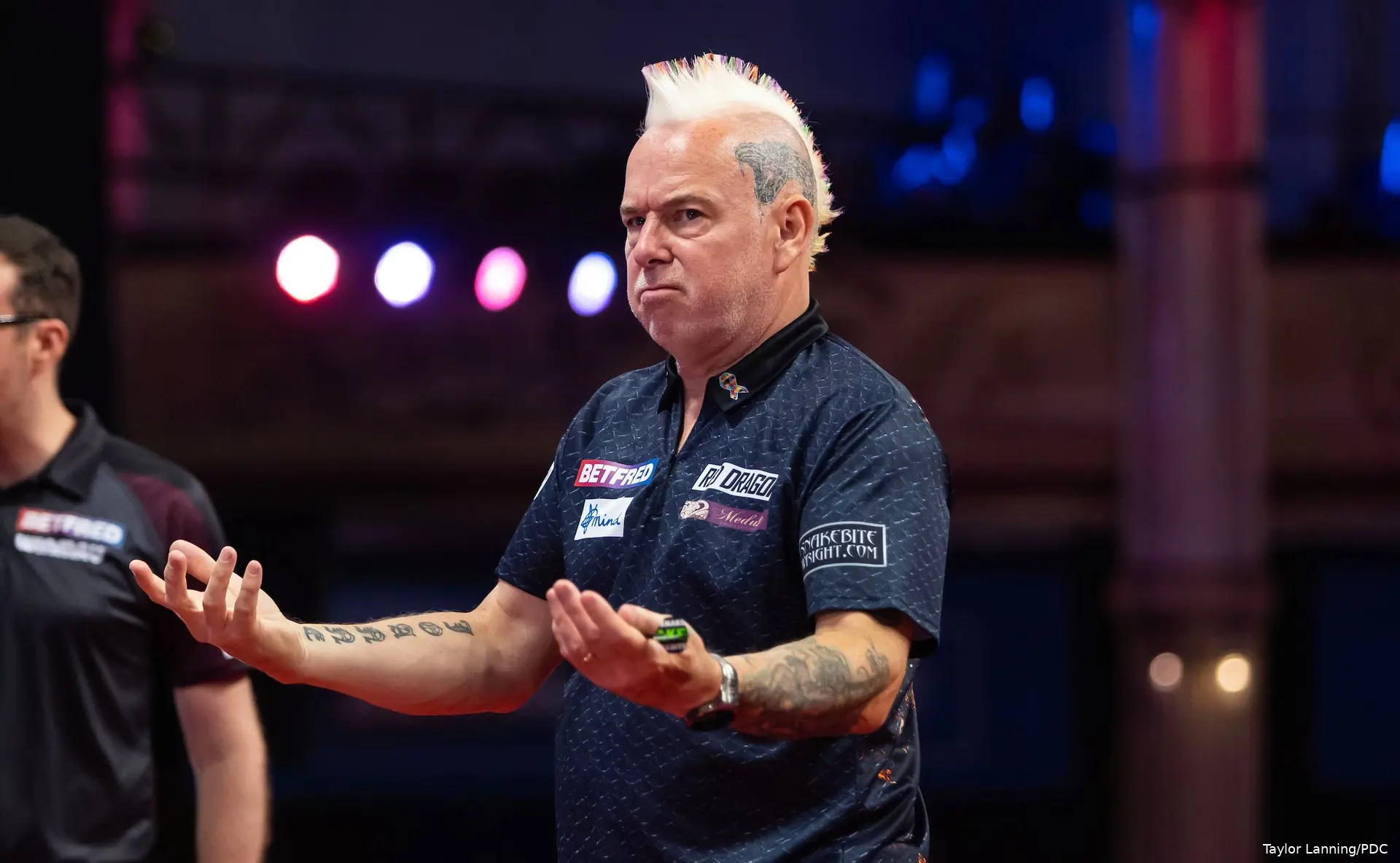 Peter Wright in actie