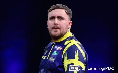 Luke Littler on stage