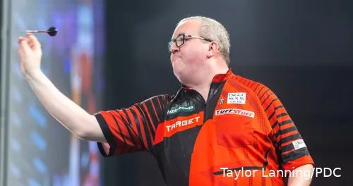 Stephen Bunting in actie op het WK Darts