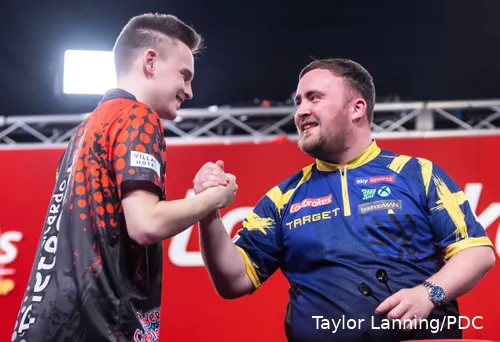 Pietreczko en Littler troffen elkaar onlangs nog bij de laatste 16 op de Players Championship Finals 2025