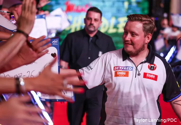 Martin Schindler at the 2026 World Matchplay