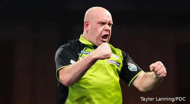 Michael van Gerwen gaat proberen om voor de zevende keer in zijn carrière de WK-finale te halen