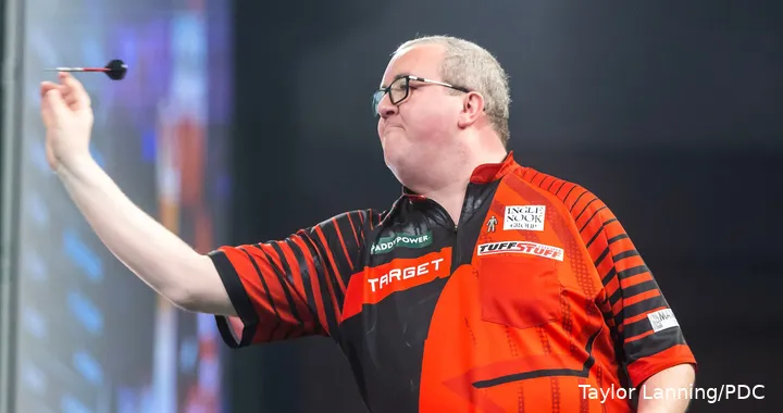 Stephen Bunting in actie op het WK Darts