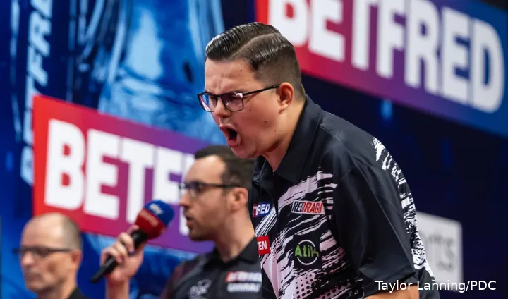Gian van Veen bereikte de kwartfinales op de voorbije World Matchplay