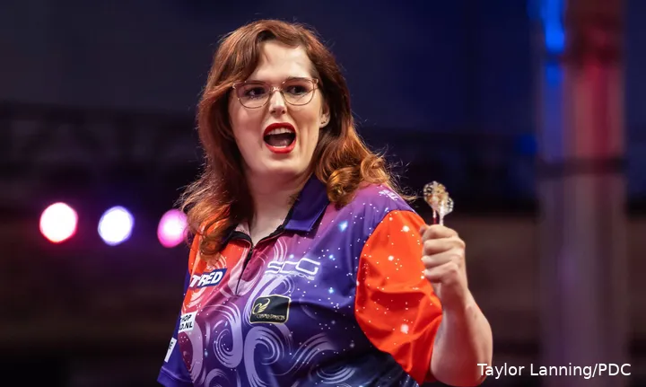 Noa-Lynn van Leuven is de eerste Nederlandse in de stand van de PDC Women's Series