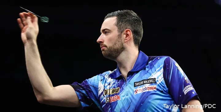 Luke Humphries in actie