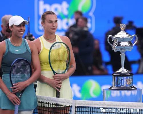 Aryna Sabalenka and Madison Keys ahead of the 2025 Australian Open final