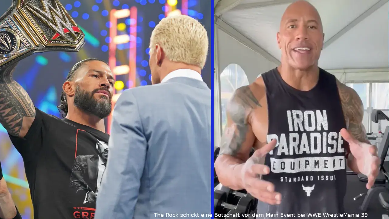 wwe wm39 rock botschaft