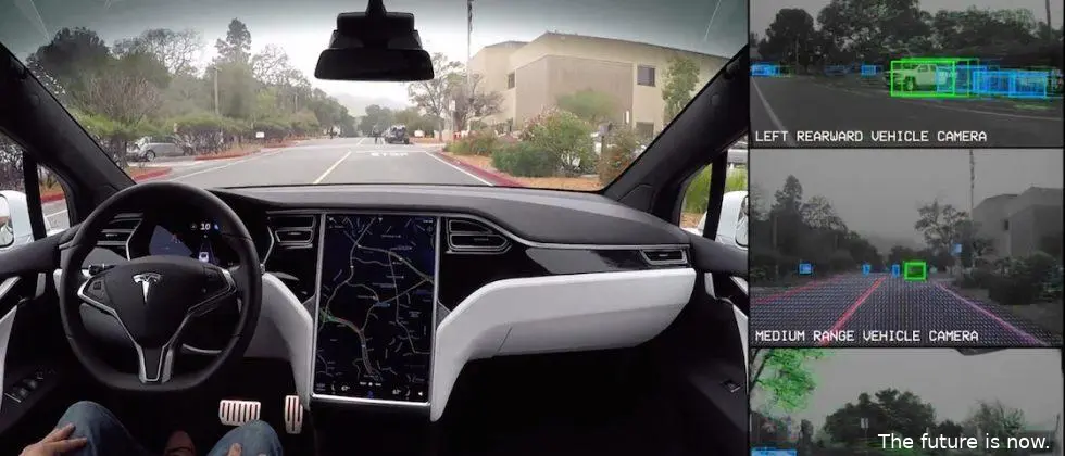 tesla self driving