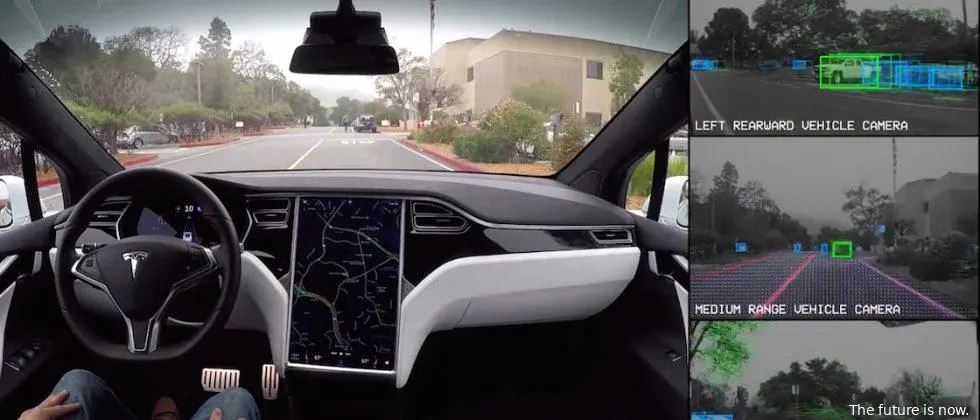 tesla self driving