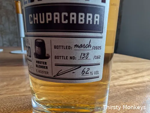 Schotland Chupacabra Peated Rum label