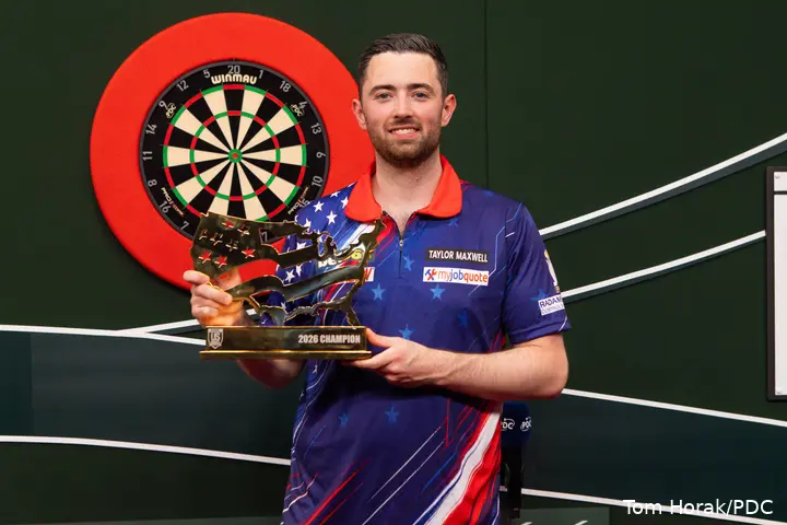 Luke Humphries beim US Darts Masters 2026.