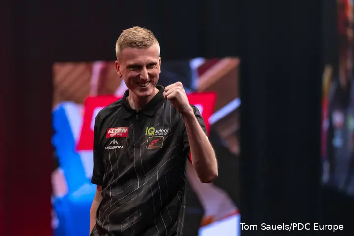 Wessel Nijman pumps his fist and smiles