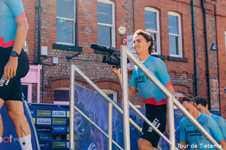TDT-Unibet sprinter Davide Bomboi in the Tour of Britain