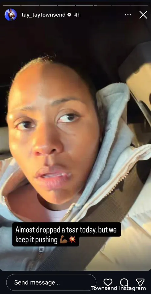 Townsend in ihren Instagram-Stories nach dem Gewinn des Doubles Team of the Year an der Seite von Katerina Siniakova