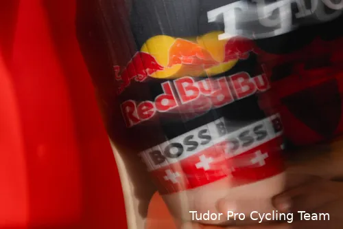 Red Bull is featured on the arm of the Tudor Pro's jerseys in 2025