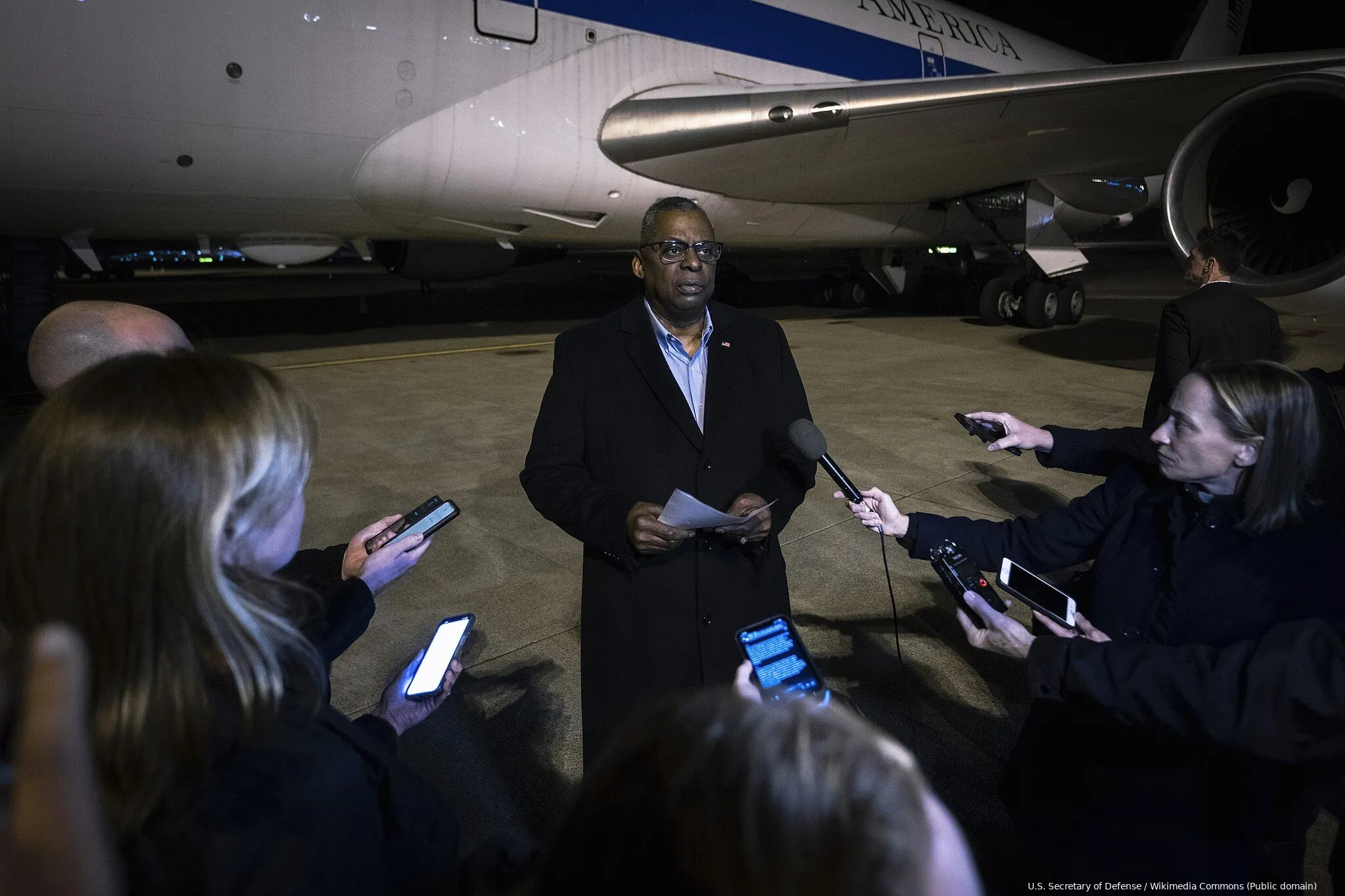 secretary of defense lloyd j austin iii arrival in brussels belgium february 13 2023 230213 d tt977 0121