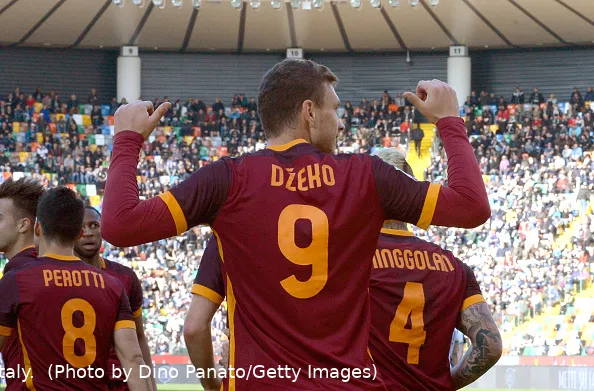 dzeko spalle udinese roma