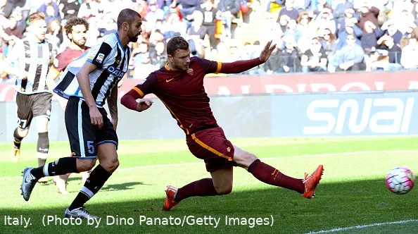 dzeko gol udinese roma