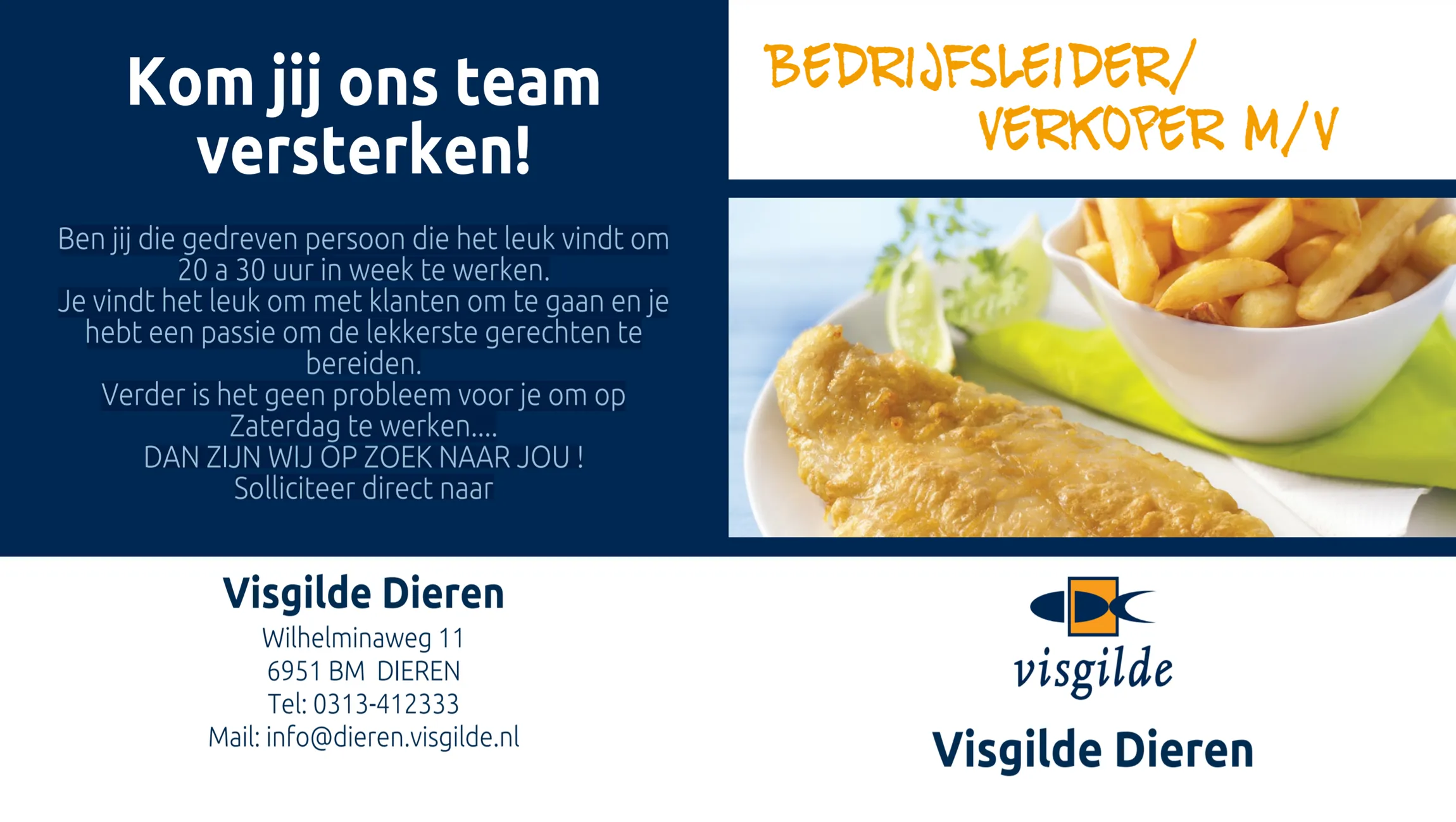 visgilde dieren vacature