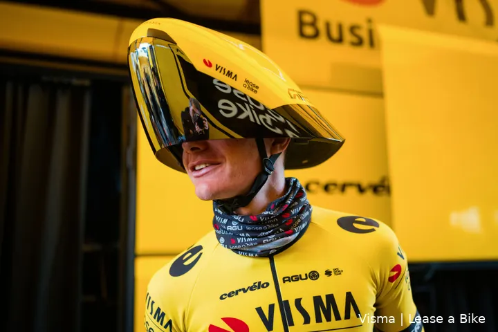Ben Tulett with the new helmet
