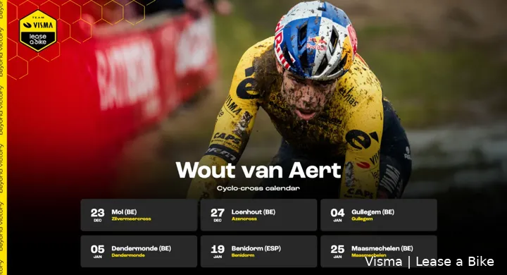 The cyclo-cross races where Van Aert will start