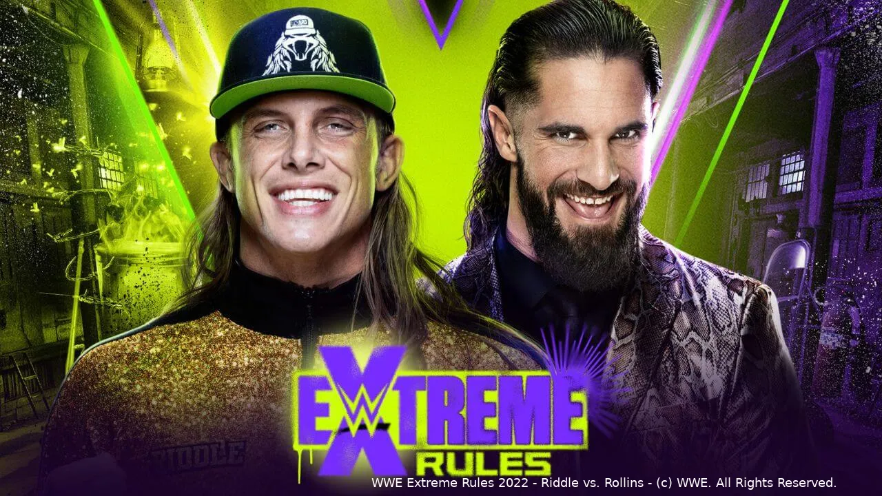 wwe extreme rules 2022 riddle rollins