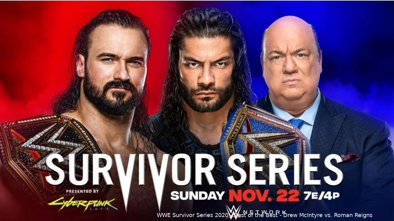 wwe survivor series 2020 reigns mcintyre