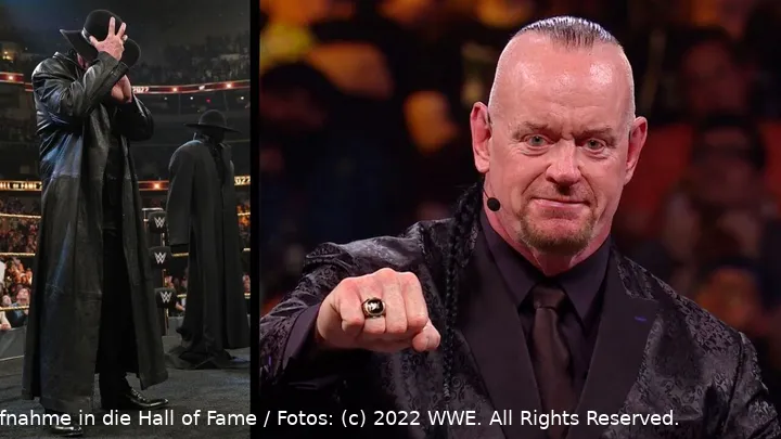 WWE-Legende Undertaker bei der Aufnahme in die Hall of Fame / Fotos: (c) 2022 WWE. All Rights Reserved.