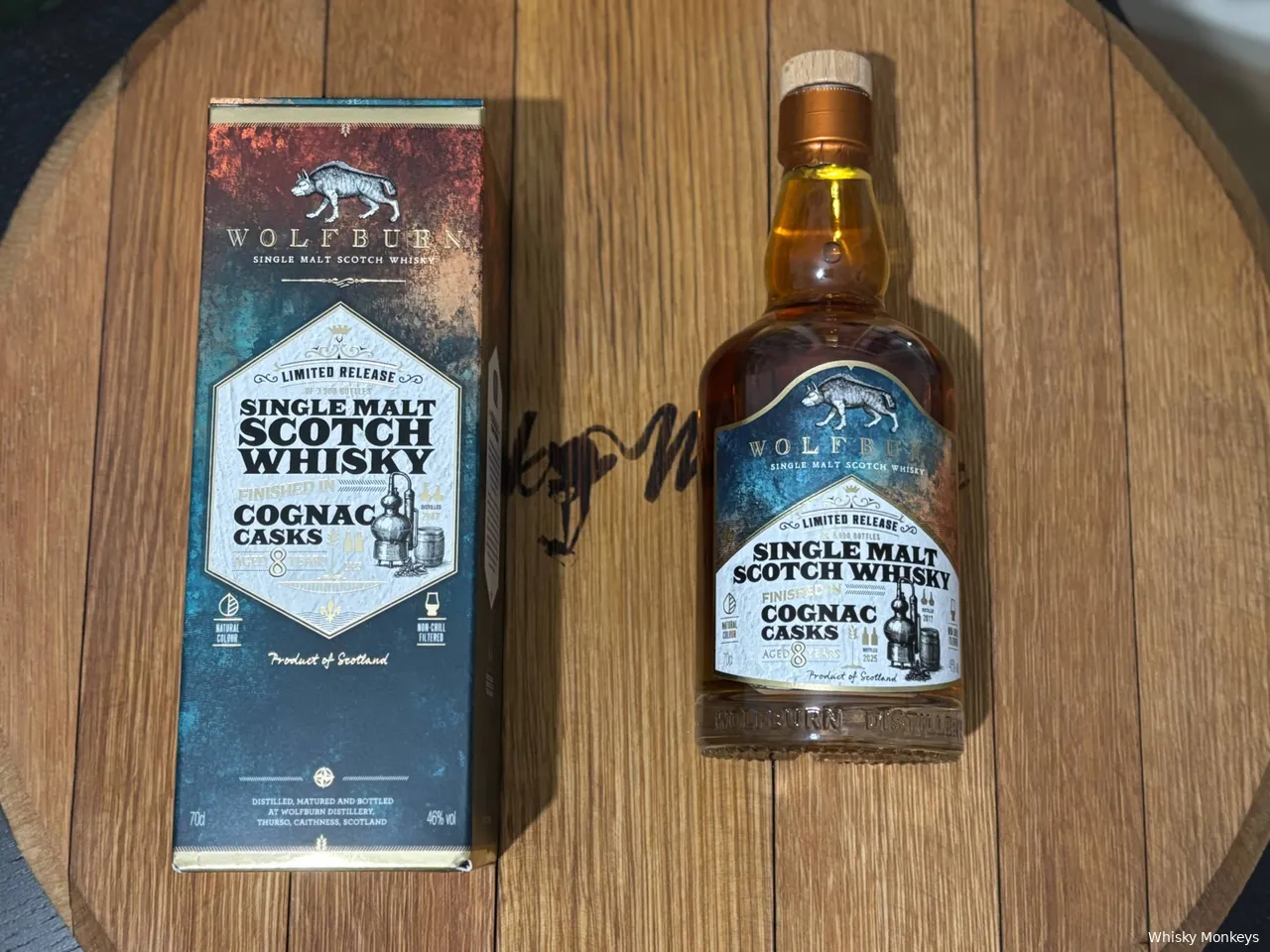wolfburn 8yo cognac cask whisky