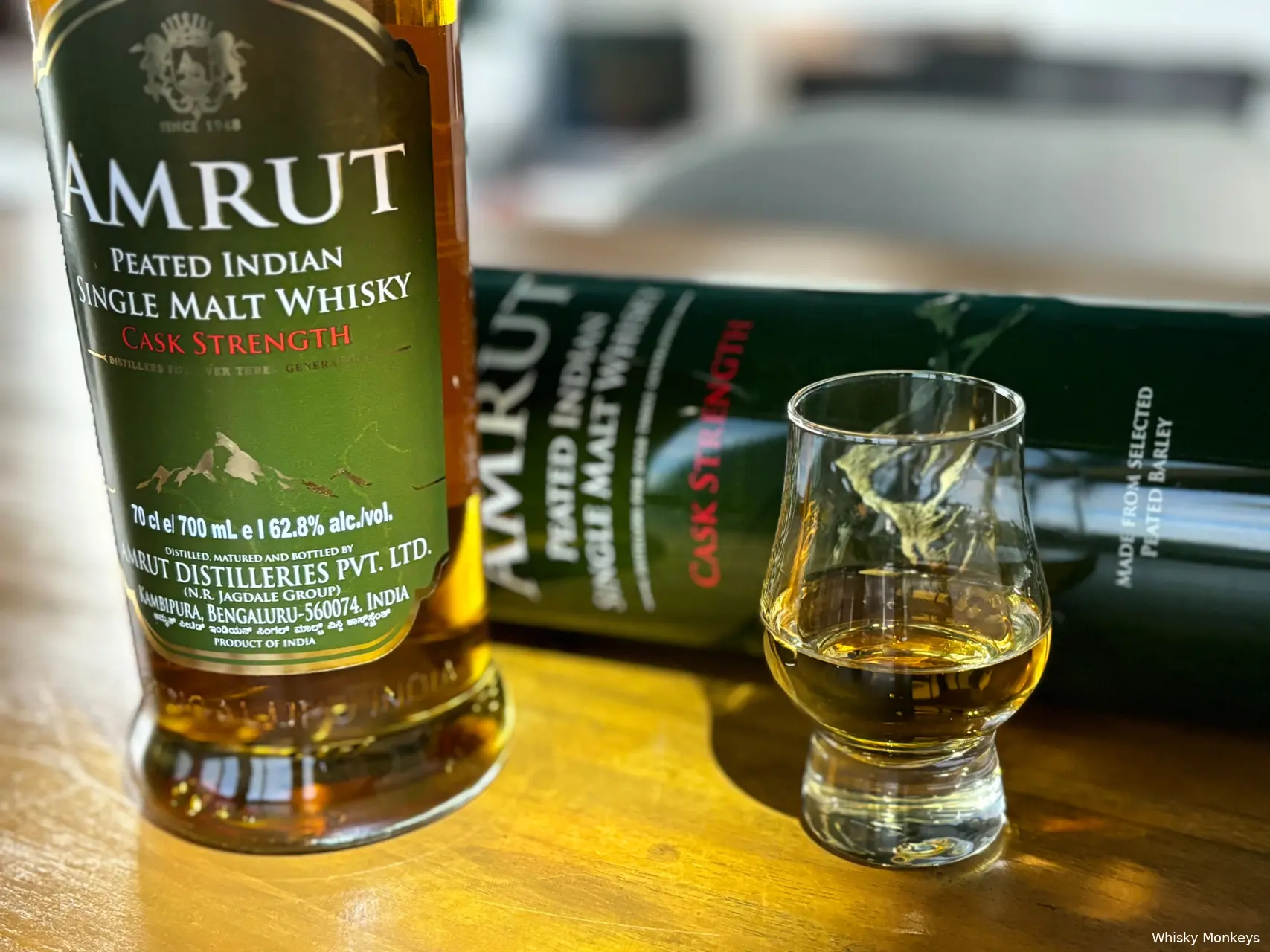 amrut peated indian single malt cask strength whisky