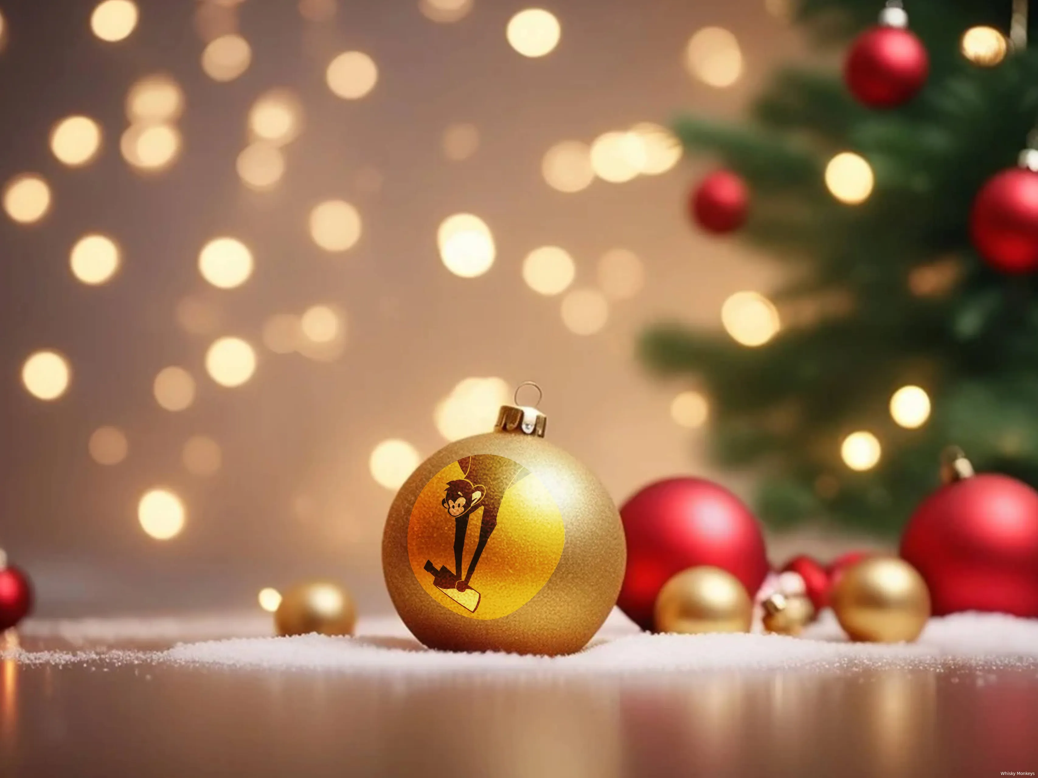 whisky monkey kerstbal
