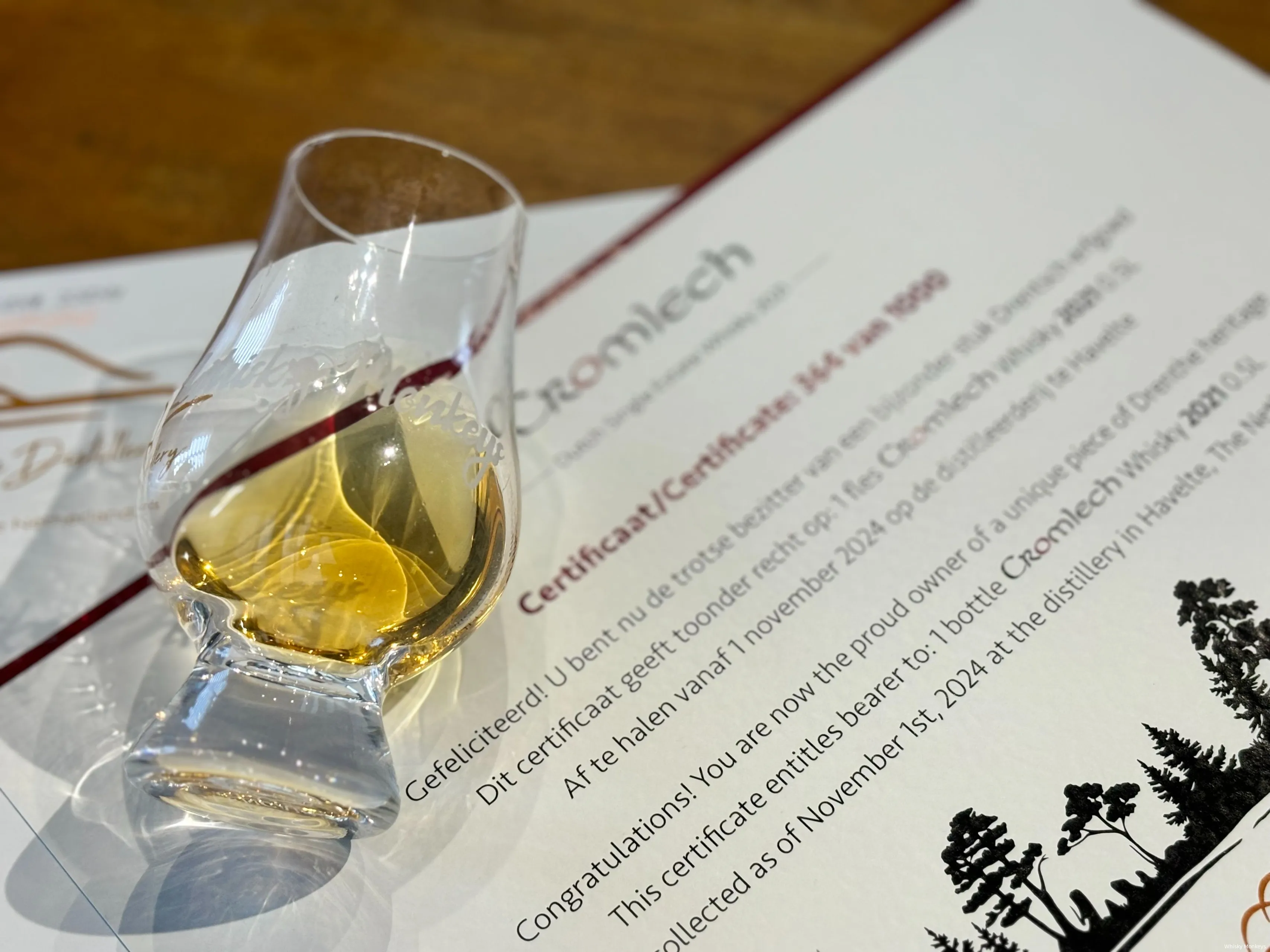 cromlech certificaat whisky monkeys 1