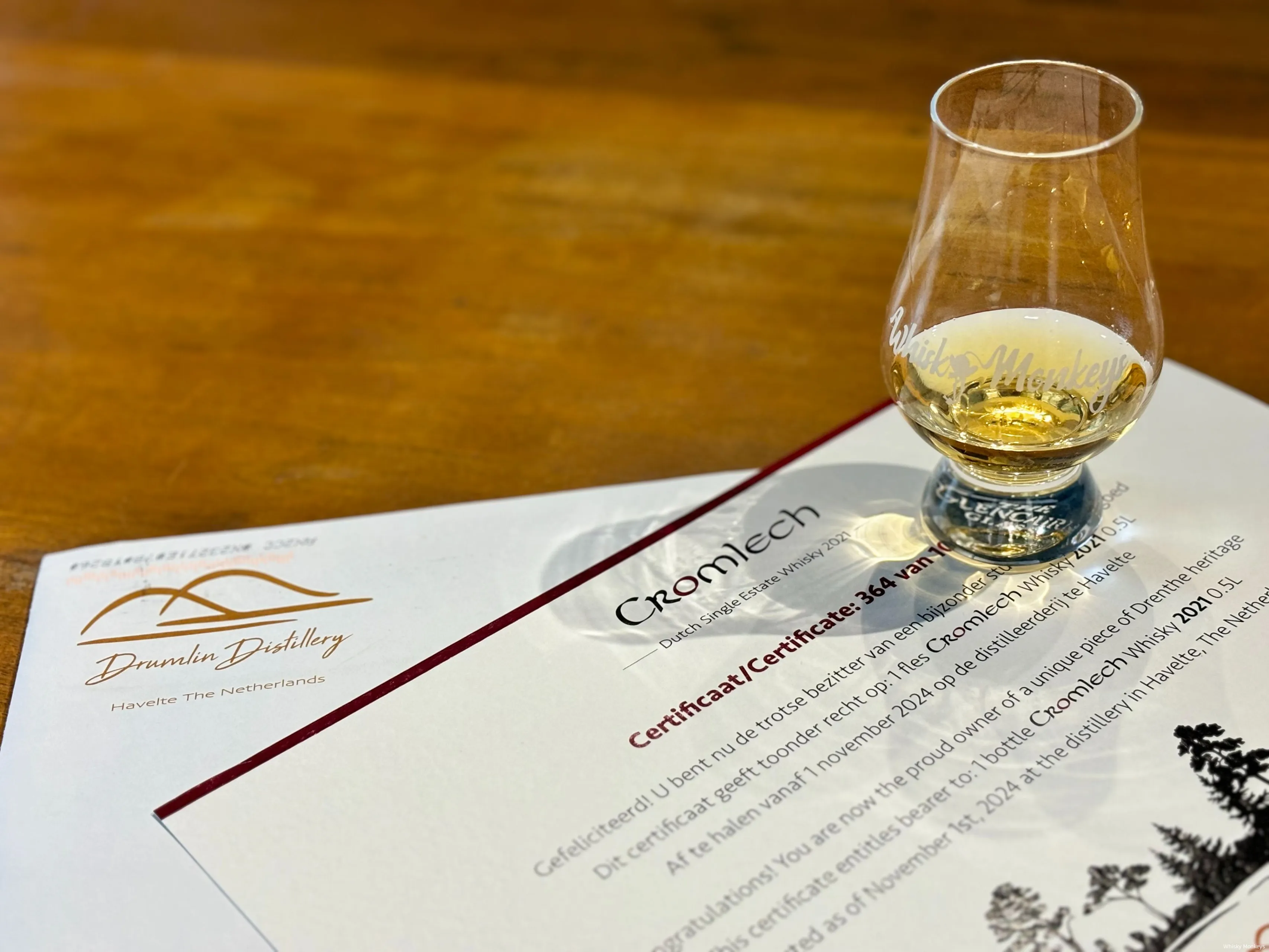 cromlech met glas certificaat whisky