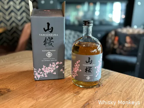 Yamazakura Peated Blended Whisky bottle and packaging