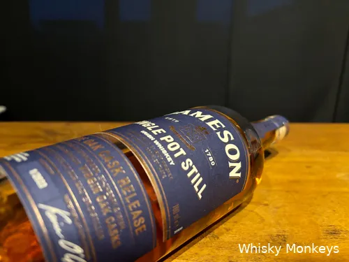 Jameson Single Pot Still Five Oak Cask bottle and pour