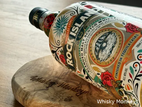 Rock Island Tequila Cask Finish whisky bottle and packaging