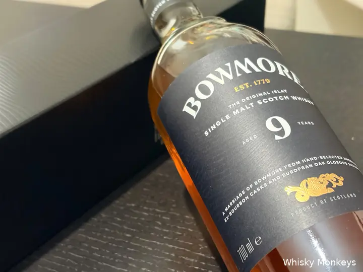 Bowmore 9 Year Old whisky review close-up