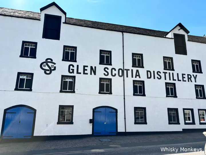 front of Glen Scotia distillery