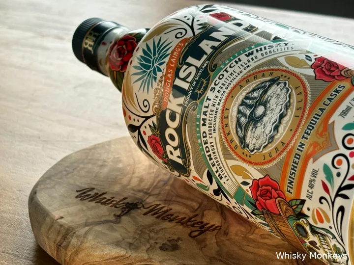 Rock Island Tequila Cask Finish whisky bottle and packaging