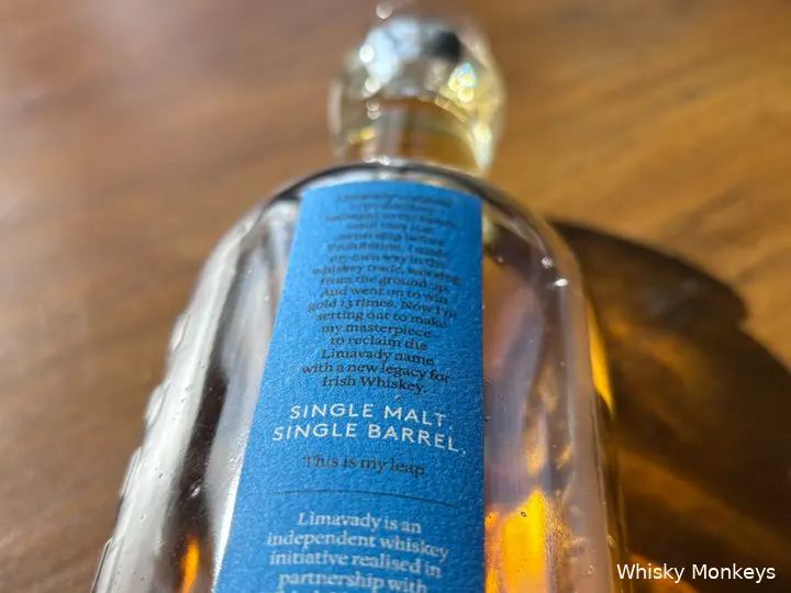 Bottle of Limavady Single Malt Irish Whiskey