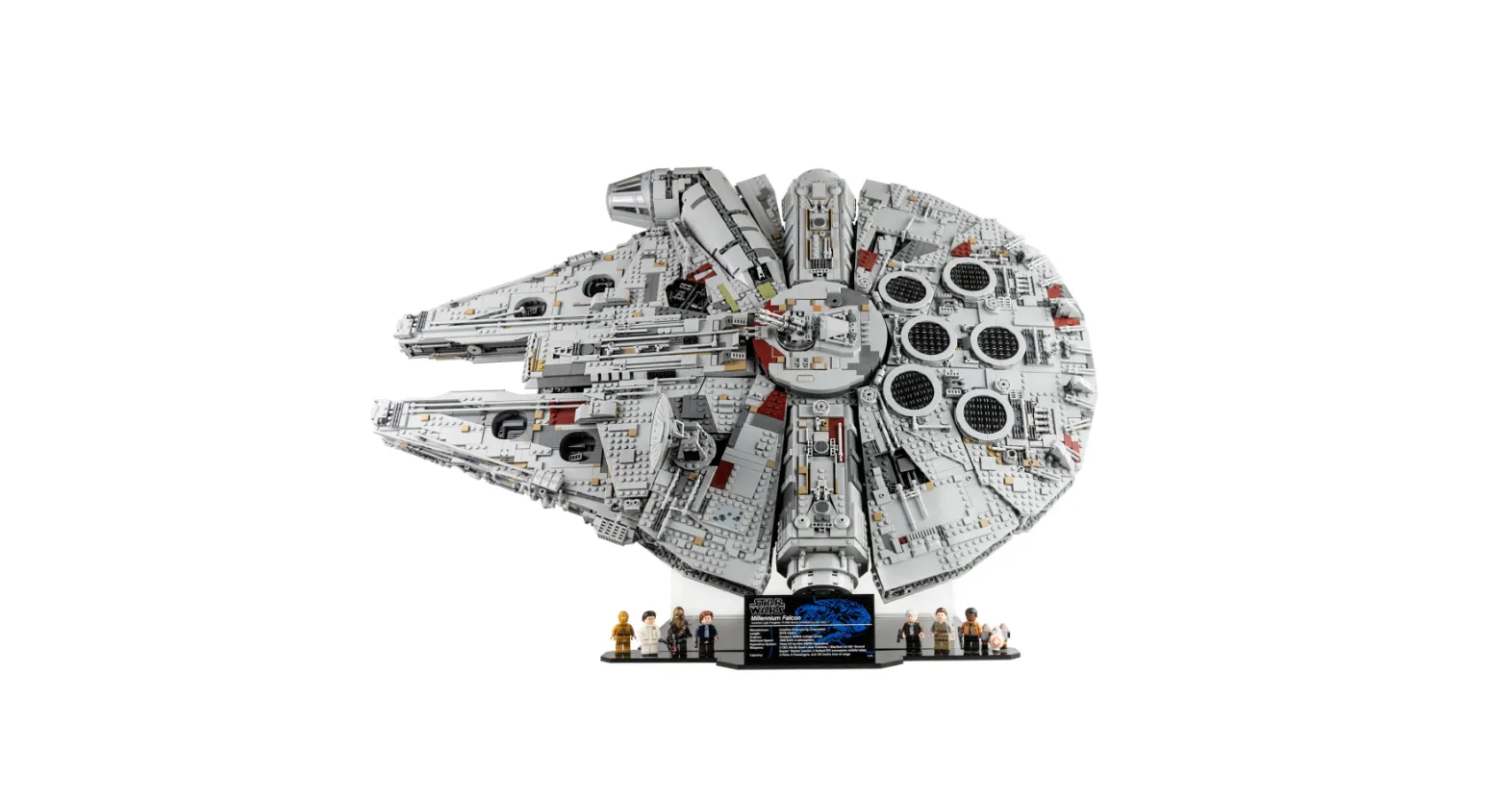 lego star wars display stand millennium falcon
