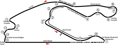 Het Miami International Autodrome.