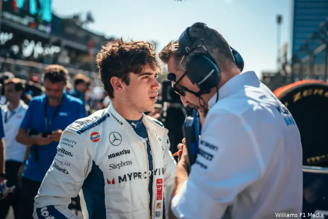 franco colapinto williams gp azerbeidzjan zondag 2024 2