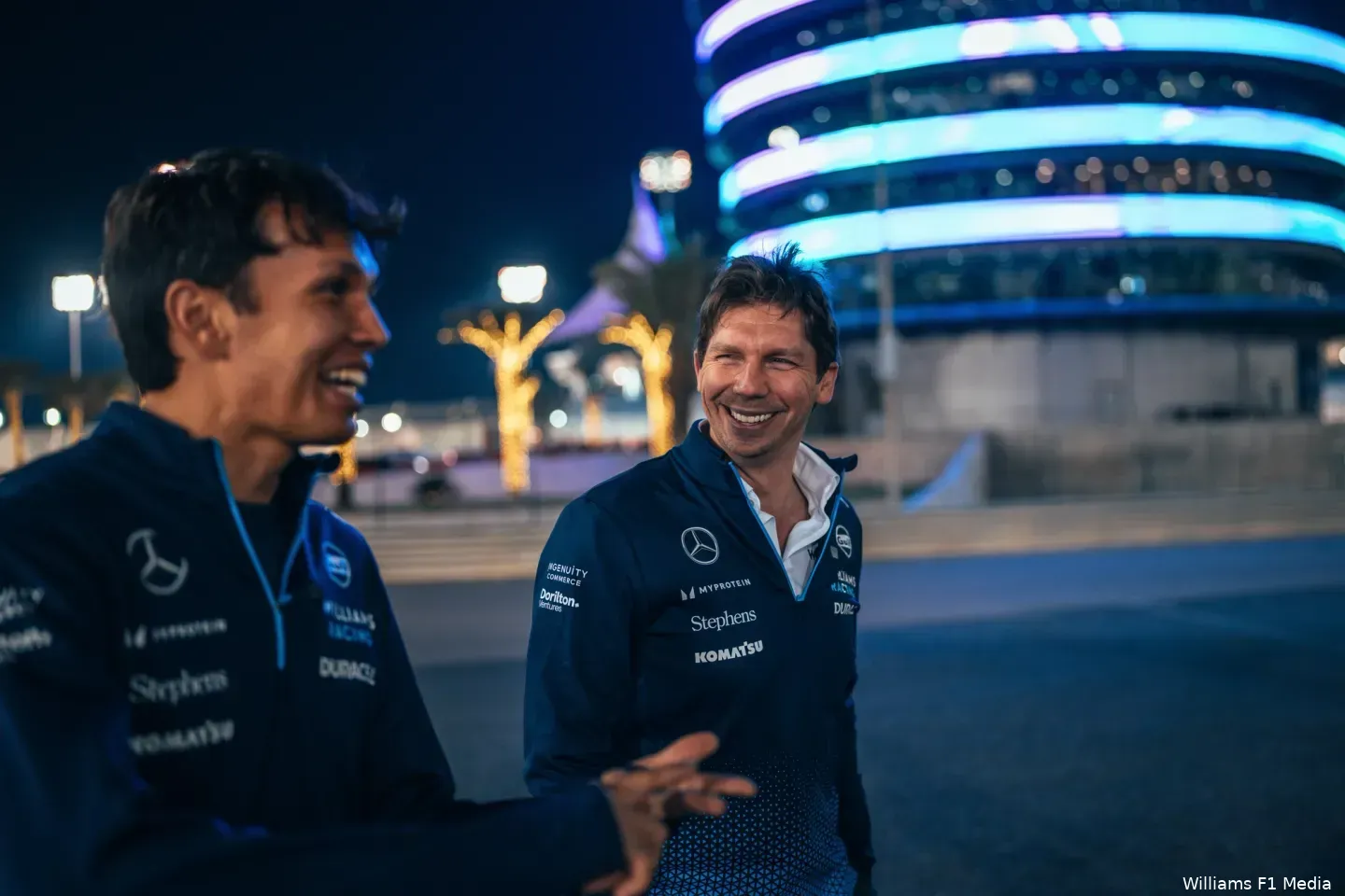 alexander albon james vowles williams wintertest bahrein 2024