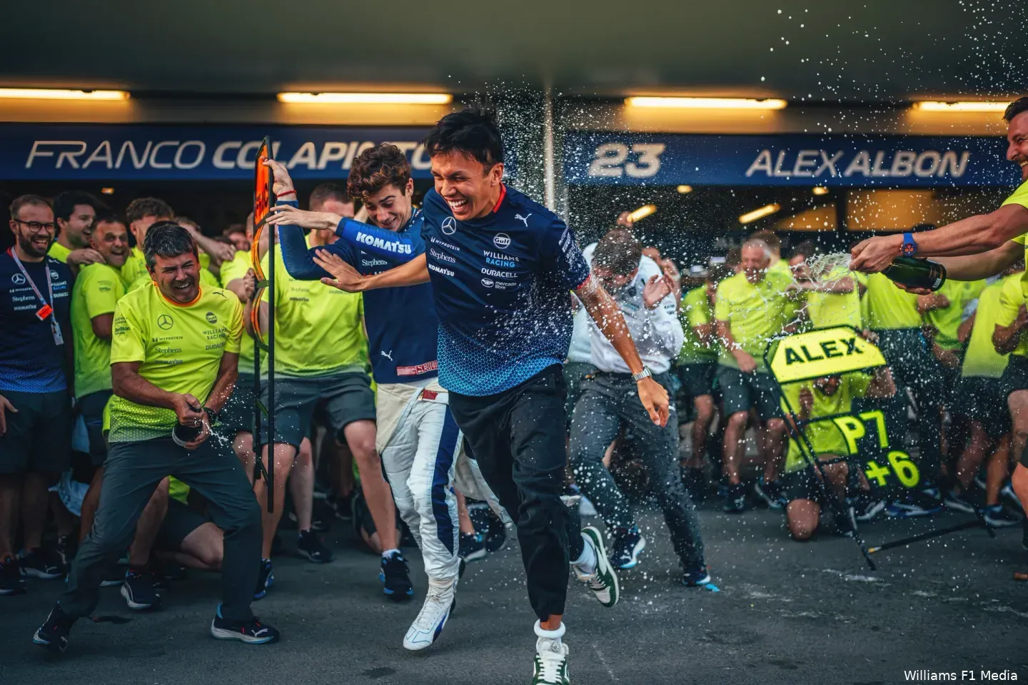 franco colapinto alexander albon williams gp azerbeidzjan zondag 2024 2