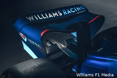 De achtervleugel van de Williams FW44