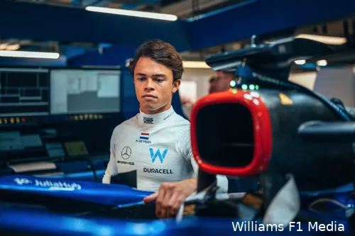 <i>De Vries reed zijn eerste Grand Prix voor Williams.</i>