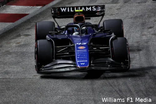 Colapinto in actie in SIngapore.